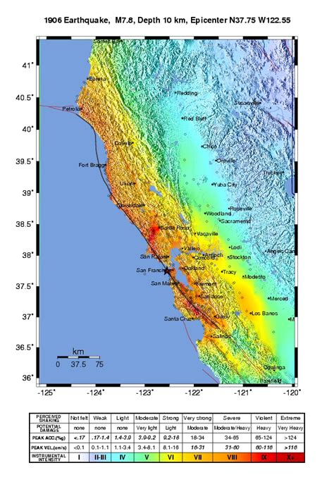 California Earthquake Map Usgs