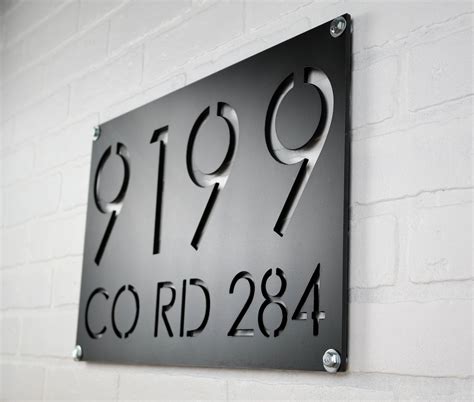 Large Metal Address Plaque With Street Name house Number Plaque-address ...