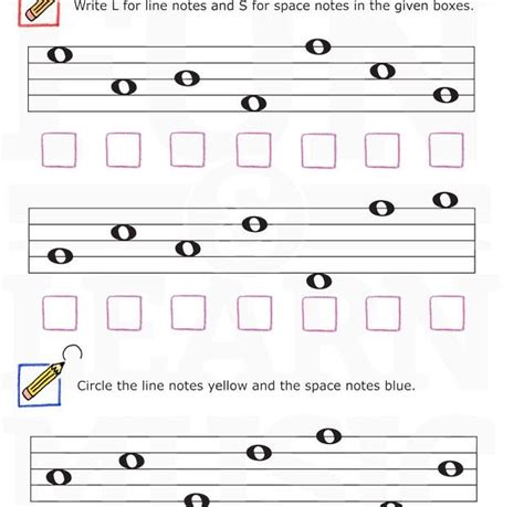 Line Notes & Space Notes in 2022 | Music theory worksheets, Music worksheets, Music teaching ...