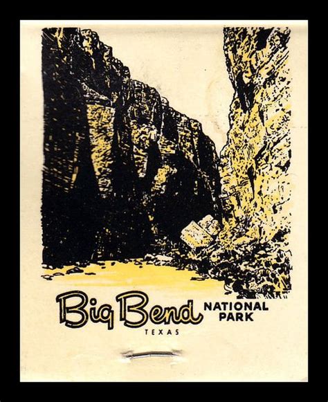 Big Bend National Park Vintage Matchbook | National parks, Big bend national park, Big bend