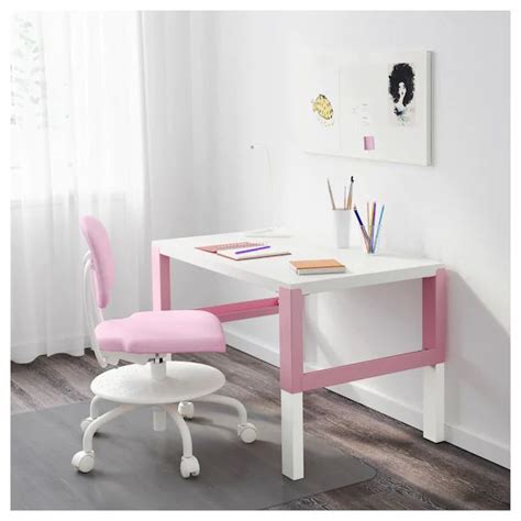 PÅHL Desk, white, pink, 37 3/4x22 7/8" - IKEA in 2020 | Ikea, White ...