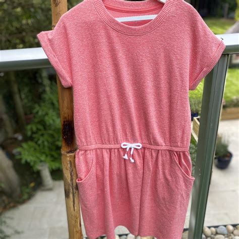 cat and jack (target) kids salmon pink day dress... - Depop