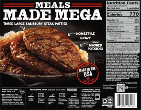 Banquet® Mega Meals Salisbury Steak Frozen Meal, 16.95 oz - Kroger