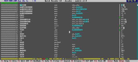 flat assembler - quick decoder 64 - 64-bit hex editor for dos v1.0