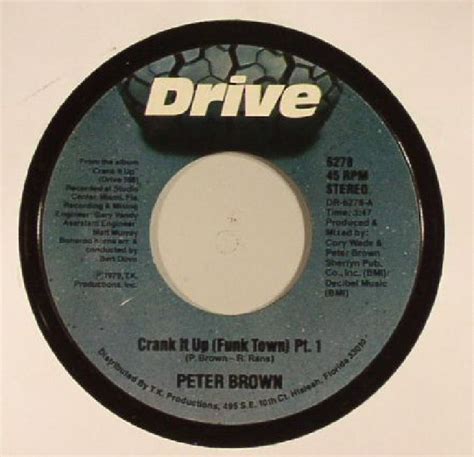 Peter BROWN Crank It Up (Funk Town) (reissue) vinyl at Juno Records.