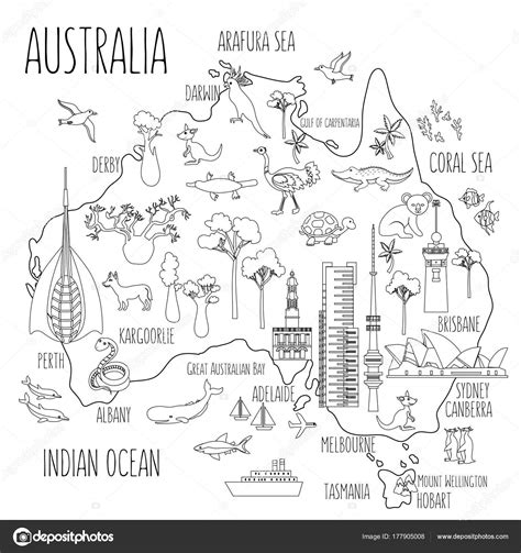 26 best ideas for coloring | Australia Map Coloring Page