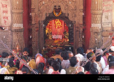 India, Uttar Pradesh State, Varanasi (Benares), Durga temple Stock ...