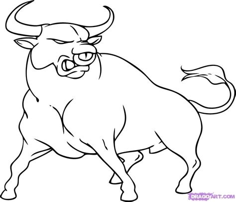 Free Charging Bull Drawing, Download Free Charging Bull Drawing png images, Free ClipArts on ...