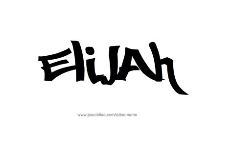 Elijah Name Tattoo Designs