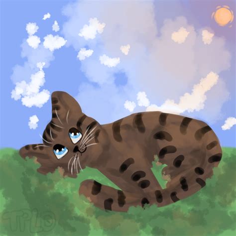 Cat On Grass by ThatPurpleLampDraws on DeviantArt