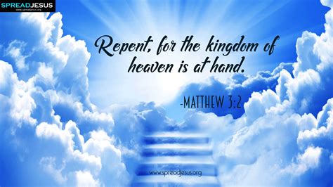 Repent, for the kingdom of heaven is at hand.”" Matthew 3:2 Gospel, Imagens De Cruz, Estudos ...