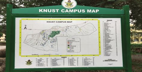 0: KNUST Map at Vantage Points on Campus showing Location of Various... | Download Scientific ...