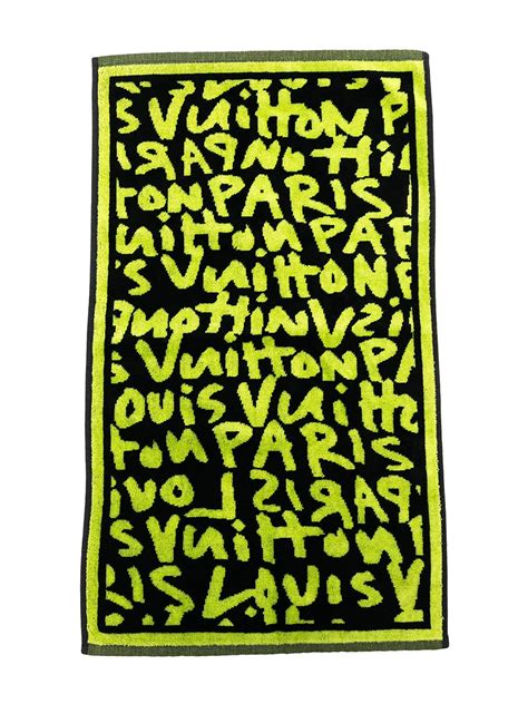 Pre-owned Louis Vuitton X Stephen Sprouse 'graffiti' 印花毛巾（典藏款） In 绿色 ...