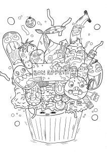 Doodle Art Coloring pages for kids (Free PDF printables)