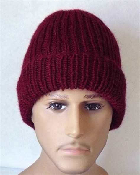 Knitting PATTERN Knit Slouchy Beanie Hat Pattern Mens Teen - Etsy