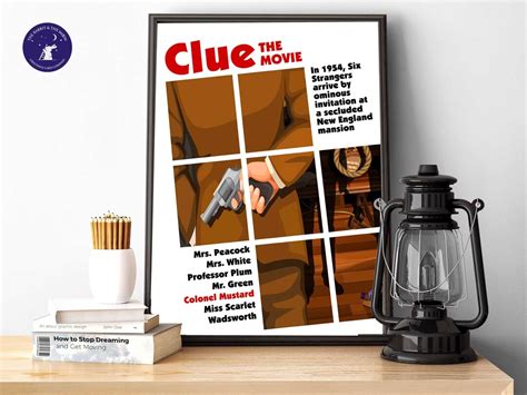 Clue the Movie Inspired Poster Six Strangers Greetings Card, A4/A3 Print, Framed Prints, Retro ...