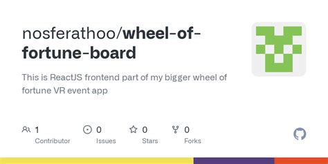 GitHub - nosferathoo/wheel-of-fortune-board: This is ReactJS frontend ...