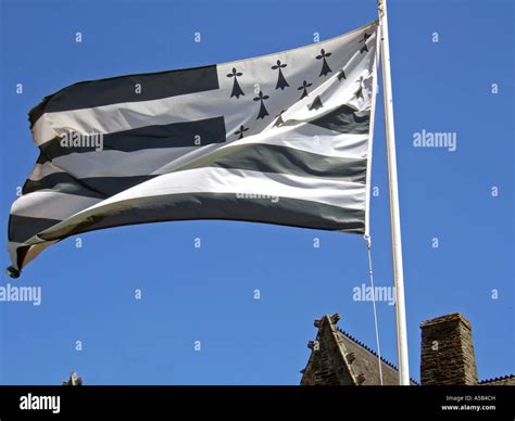 Flag of Brittany ( Bretagne Stock Photo - Alamy