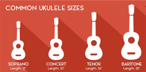 Learn about Different Ukulele Sizes: Soprano, Concert, Tenor, Baritone ...