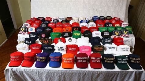 Collection of all 94 available MAGA hats from Donald Trump's run for ...