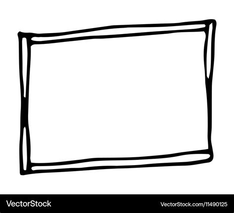 Hand drawn rectangle frame Royalty Free Vector Image