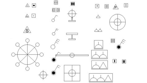 Symbols blocks detail 2d drawing in autocad software - Cadbull