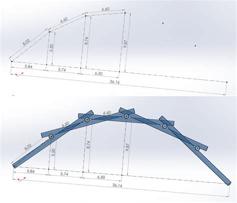 Solved This is a model of one side of a da vinci bridge. | Chegg.com