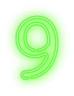 Nine Neon Green PNG Clip Art Image | Gallery Yopriceville - High-Quality Free Images and ...
