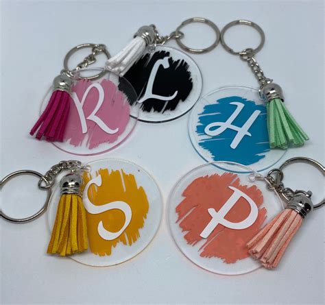 Personalised Monogram Keyring, Personalised Initials Keyring, Bag Tag ...