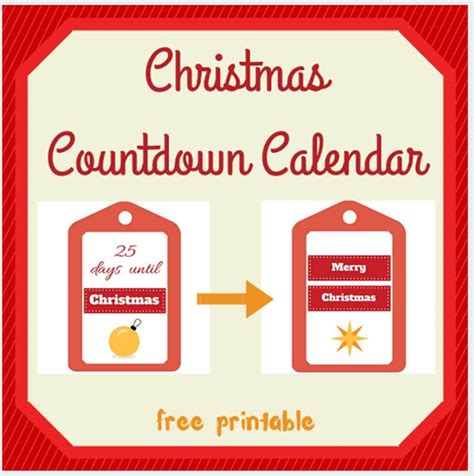 Christmas Countdown Calendar - free printable |Keeping it Real