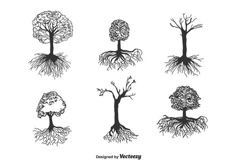 Tree With Roots Vector 145691 Vector Art at Vecteezy