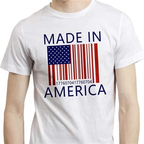 Made in America USA Flag independent day 1776 Patriotic Cotton Black T ...