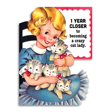 Funny Crazy Cat Lady Birthday Card | Bad Betty Greeting Co.