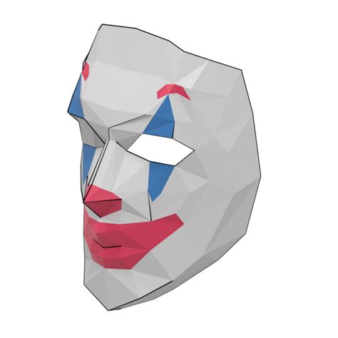 Joker Mask 3D papercraft | Free Printable Papercraft Templates