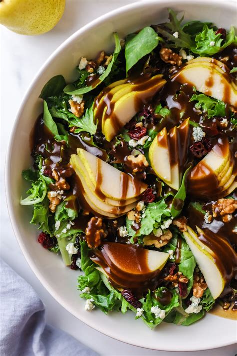 Pear Salad with Balsamic Dressing — Her Wholesome Kitchen