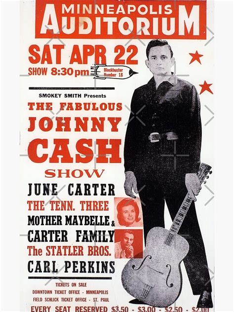 "Johnny Cash - vintage concert country music poster" Poster for Sale by ...