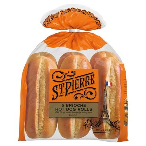 St Pierre Sliced Brioche Hot Dog Rolls | Ocado