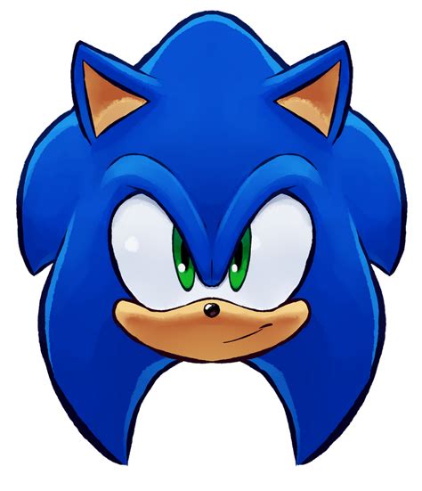 Sonic head front facing transparent by JamoART on DeviantArt