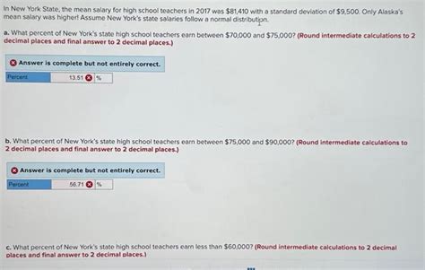 Solved in New York State, the main salary for high school | Chegg.com