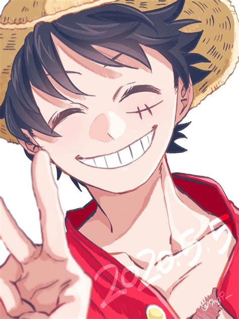 Luffy's Cute Smile - One Piece Fan Art