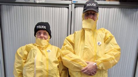 'Monsters Inc hazmat suits' worn as four arrested in Lincoln drugs raid