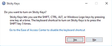 3 Ways to Turn on or off Sticky Keys in Windows 10