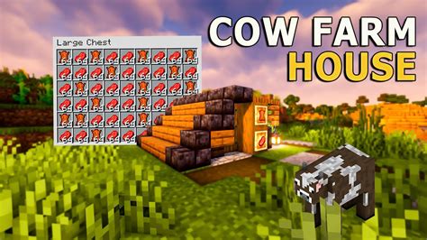 Minecraft: BEST Cow Farm House | Bedrock Java - YouTube