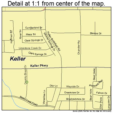 Keller Texas Street Map 4838632