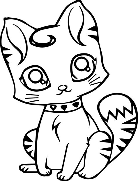 Baby Black Cat Coloring Pages - Free Printable Coloring Pages