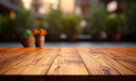 Premium AI Image | Wooden Table Top mockup for products