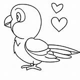 Cartoon Lovebird Coloring Page For 4 Age · Creative Fabrica sketch template