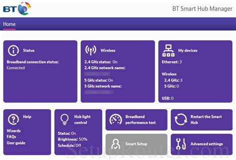 BT Smart Hub Screenshot Home