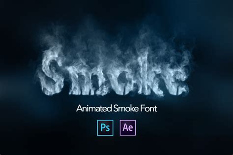 Smoke Letters / Font Animation - GK Mockups Store