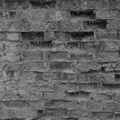 Premium Photo | Old brick wall texture monochrome